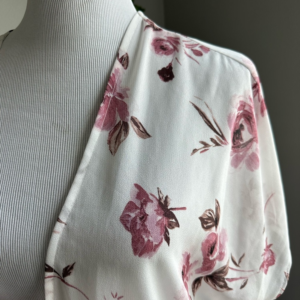 Rose floral lightweight tunic